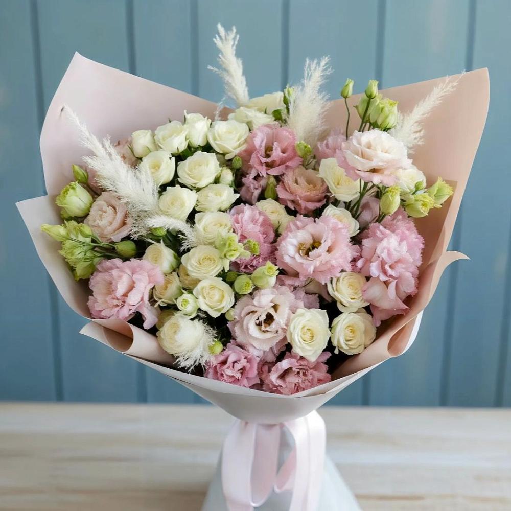 Букет цветов из: Альстромерии и Розы в Тисули