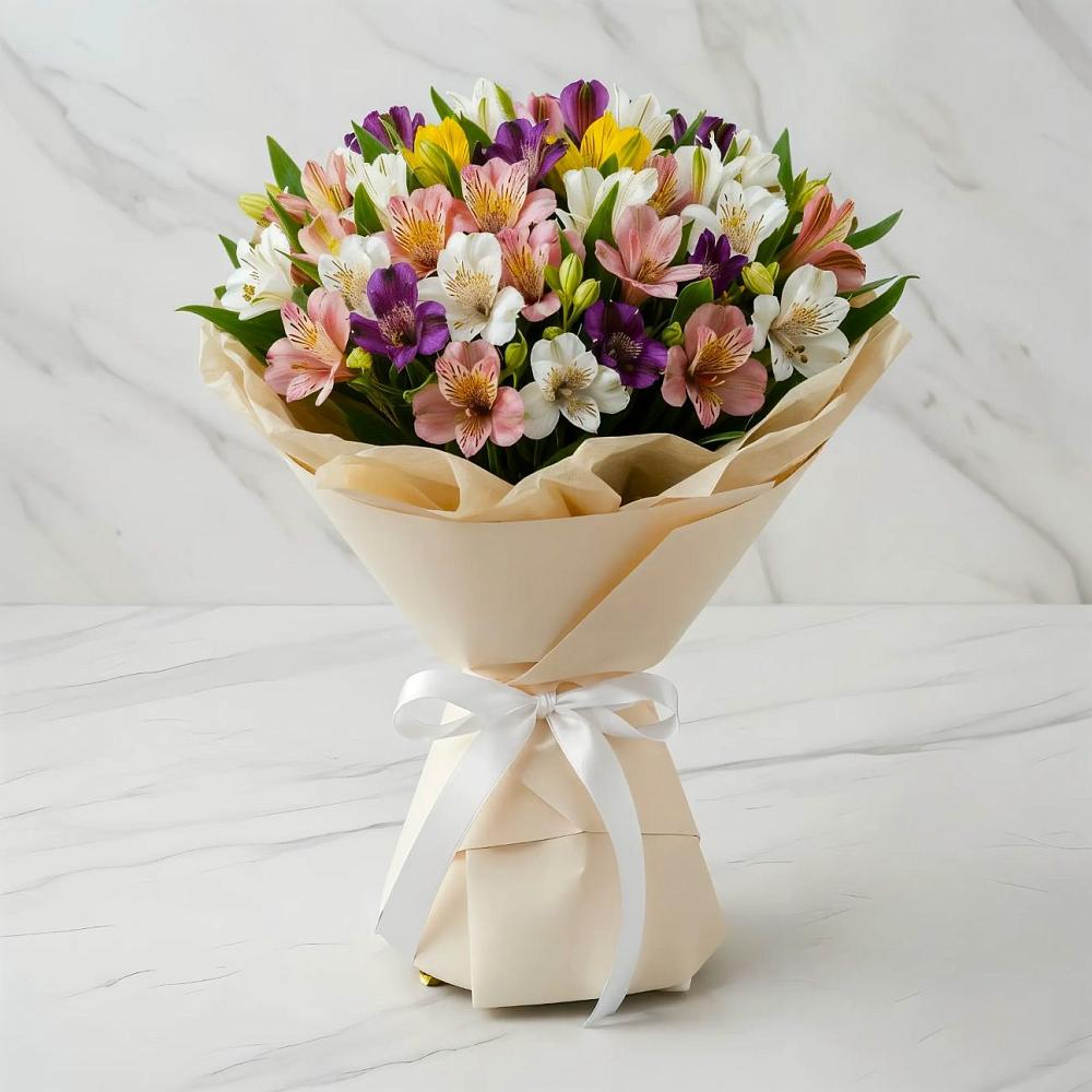 Букет цветов из: Альстромерии в Тисули