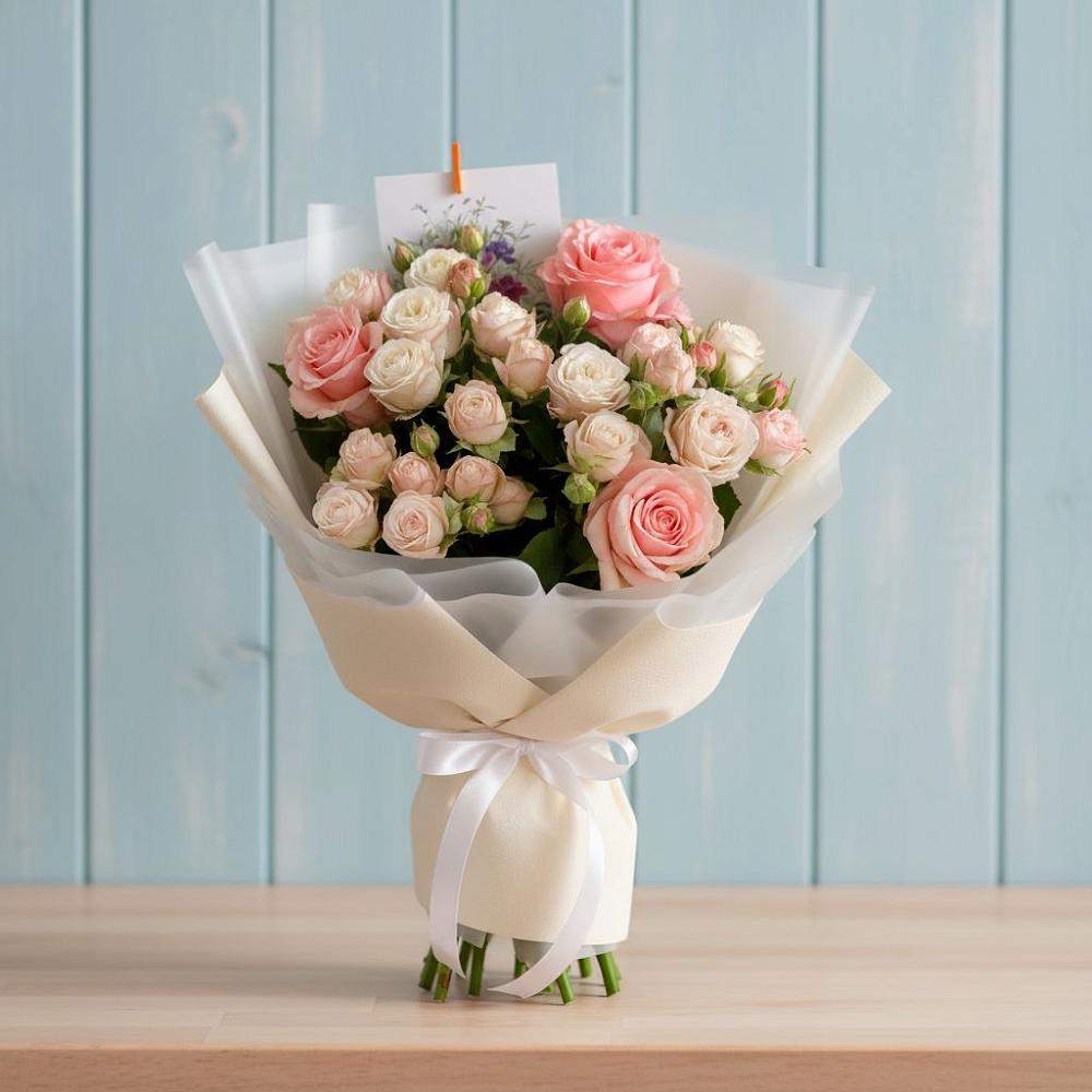 Букет цветов из: Розы в Тисули