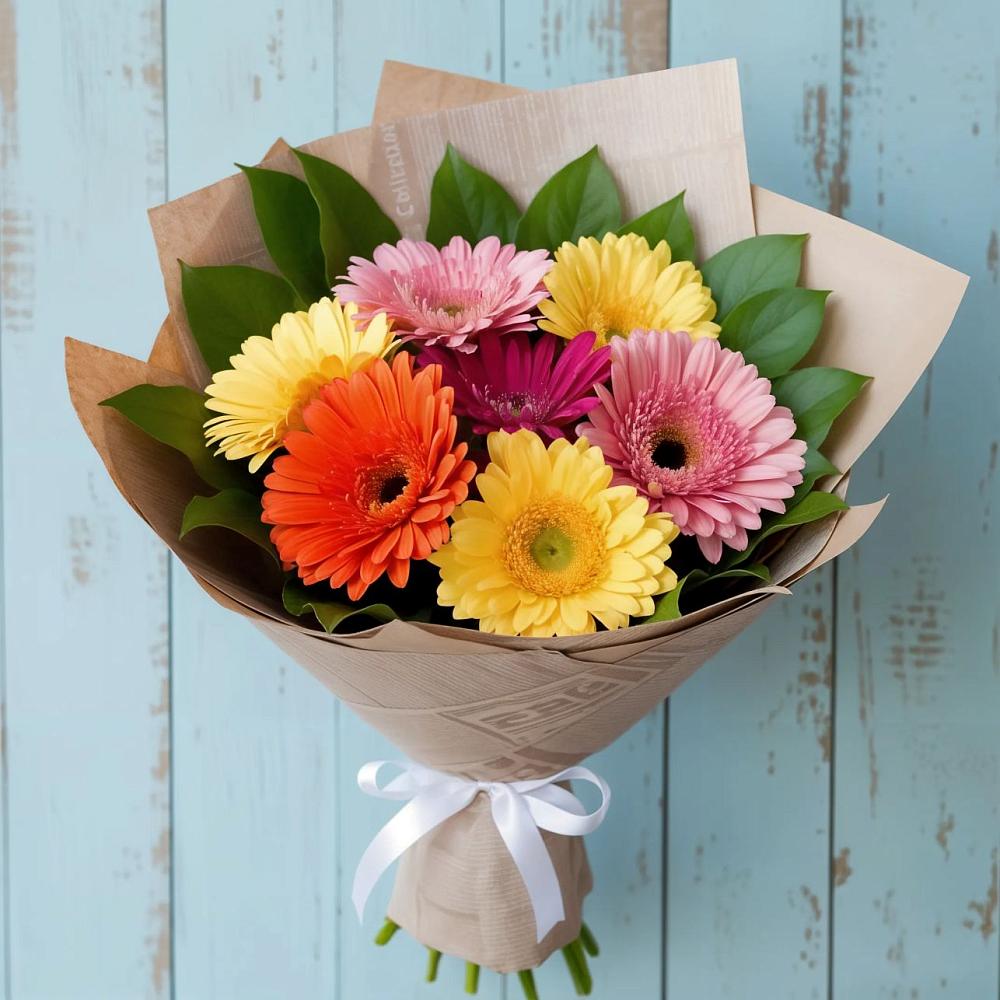 Букет цветов из: Герберы в Тисули