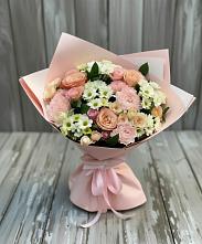 Букет цветов из:  Гвоздики, Розы и Хризантемы в Тисули