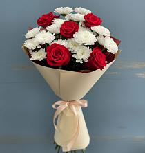 Букет цветов из:  Розы и Хризантемы #REPLACE_PRED# Тисули