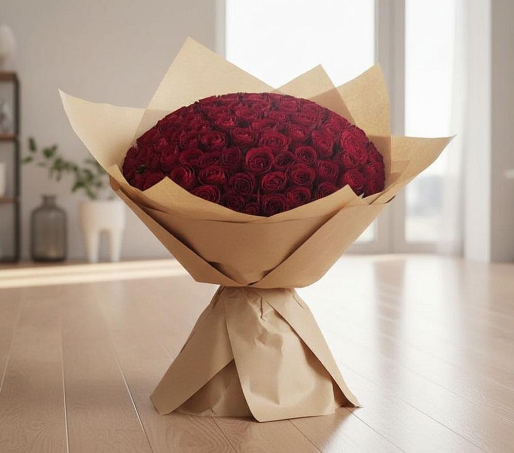 Букет 101 Красная роза в Тисули