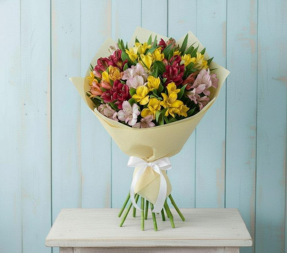 Букет цветов из: Альстромерии в Тисули