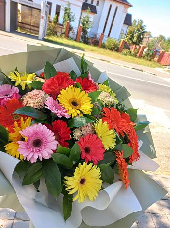 Букет цветов из: Герберы в Тисули