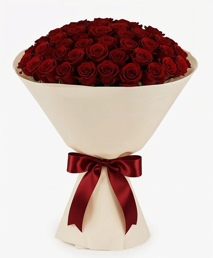 Букет 101 Бордовая роза Блэк Бакарра в Тисули