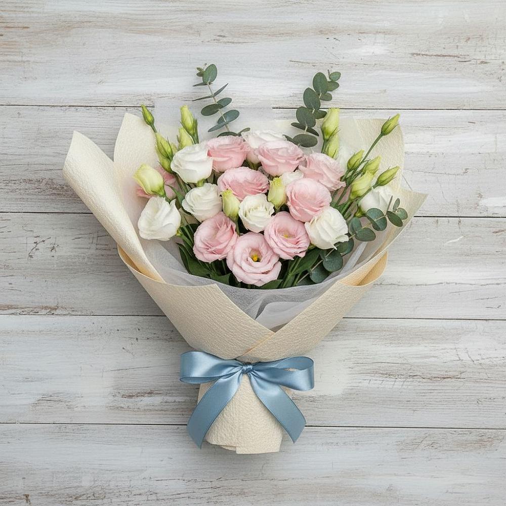 Букет цветов из: Лизиантусы в Тисули